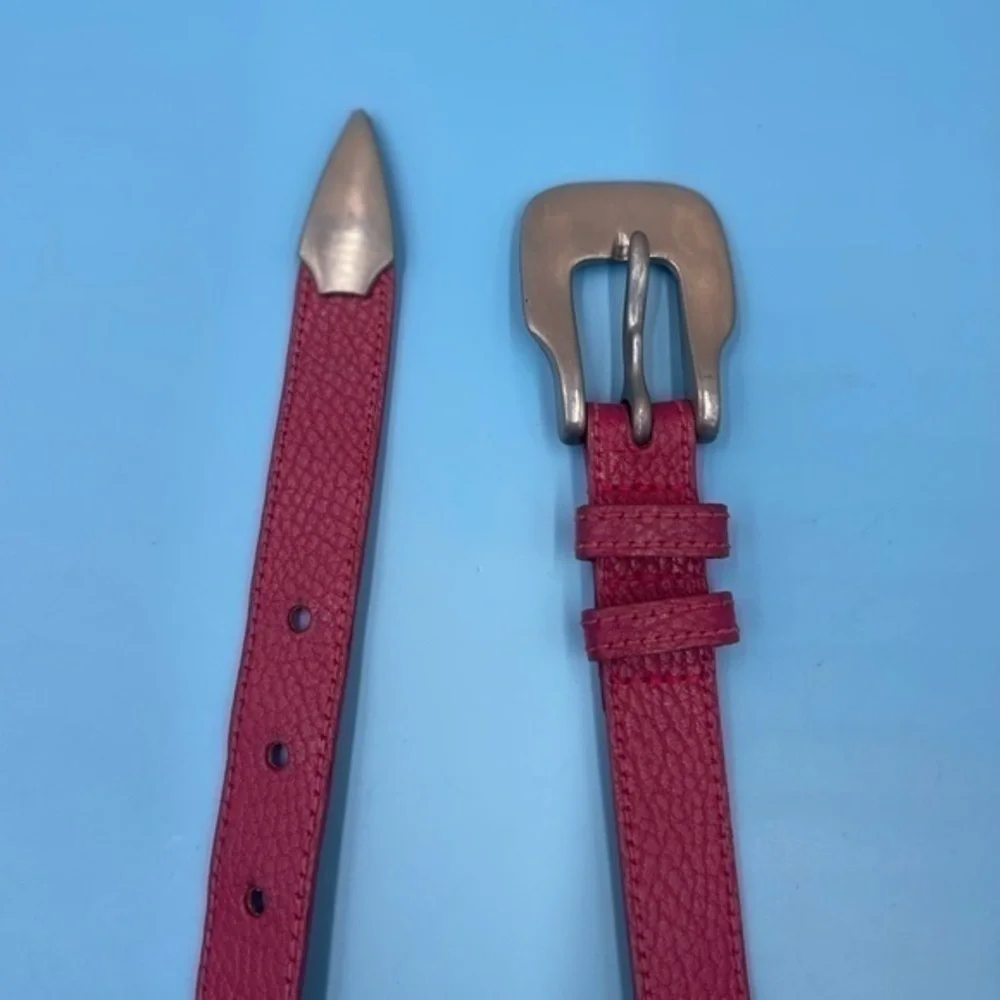 Vintage Omela Genuine Leather Pink Belt - Picture 2 of 4